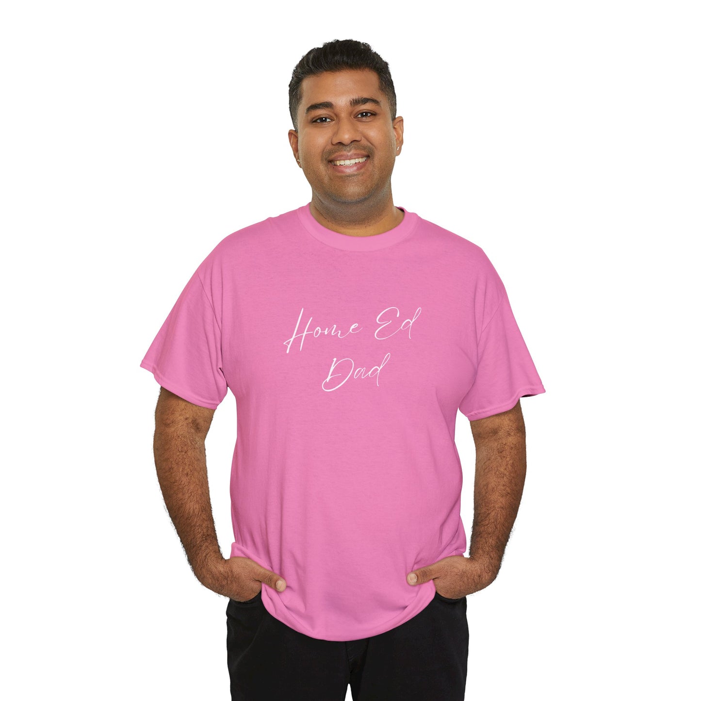 Men's Heavy Cotton Tshirt - Home Ed Dad - Tshirt For Home Educating Dads - Home Educating