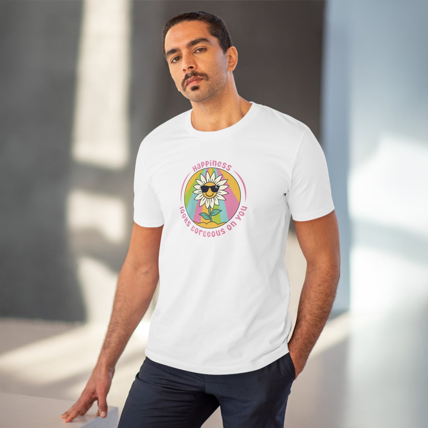 Unisex Organic T-shirt - Happiness looks gorgeous on you