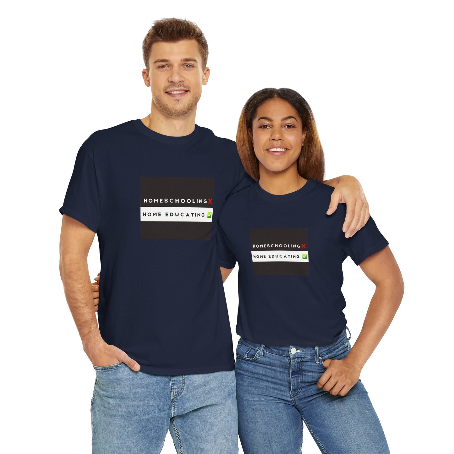 Unisex Heavy Cotton T-shirt - Homeschooling Home Educating - Tshirt For Home Educating Parents - Home Education