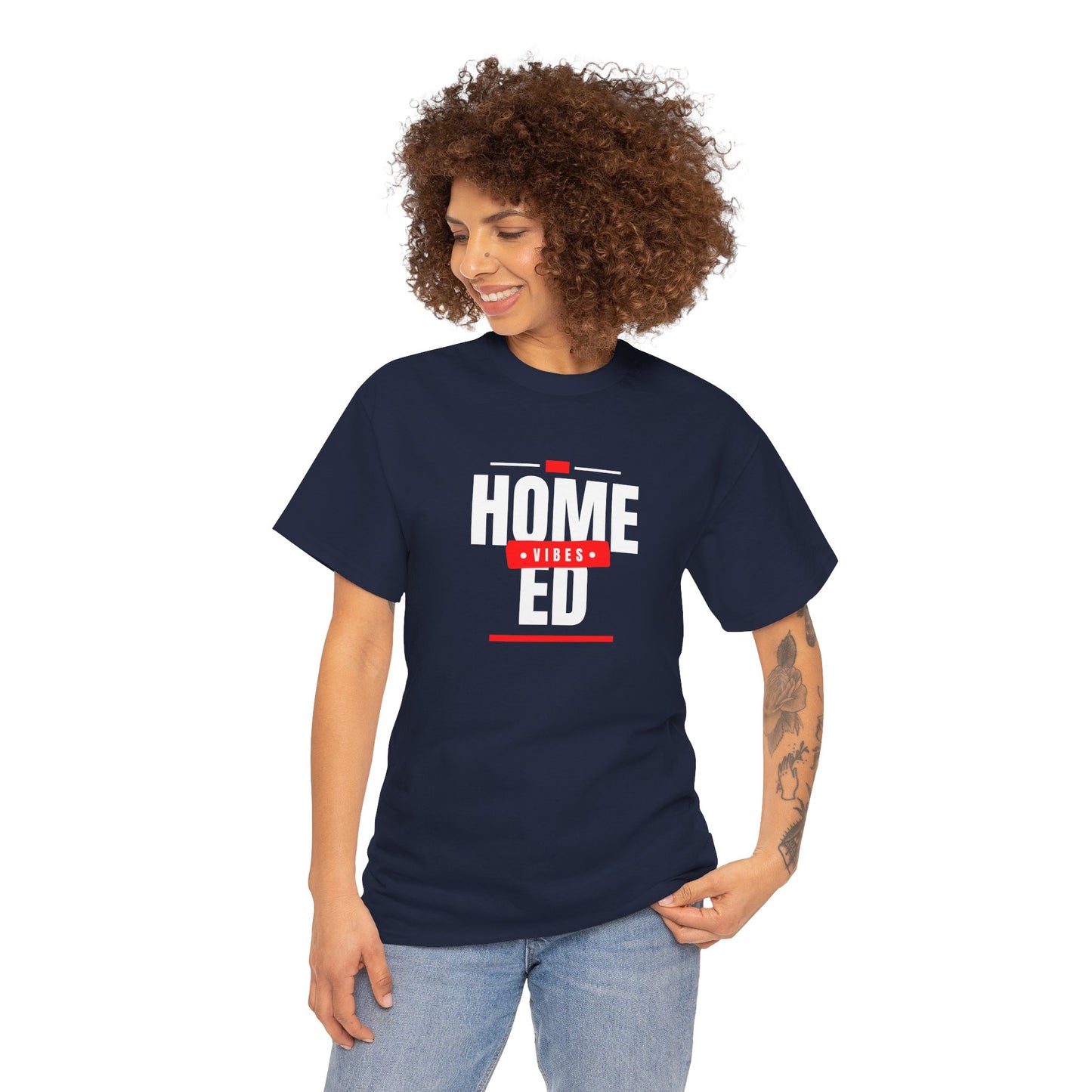 Unisex Heavy Cotton T-shirt - Home Ed Vibes - Tshirt For Home Educating Parents - Home Education Fashion