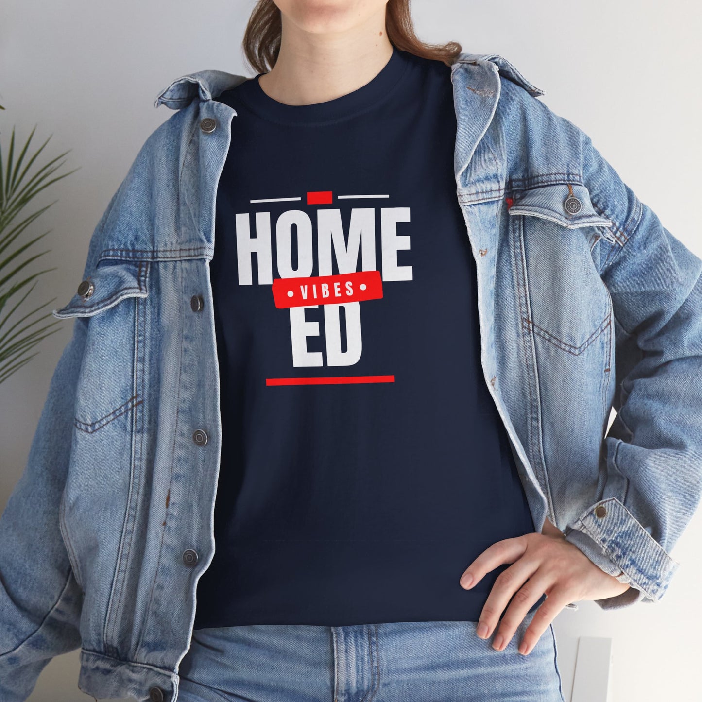 Unisex Heavy Cotton T-shirt - Home Ed Vibes - Tshirt For Home Educating Parents - Home Education Fashion