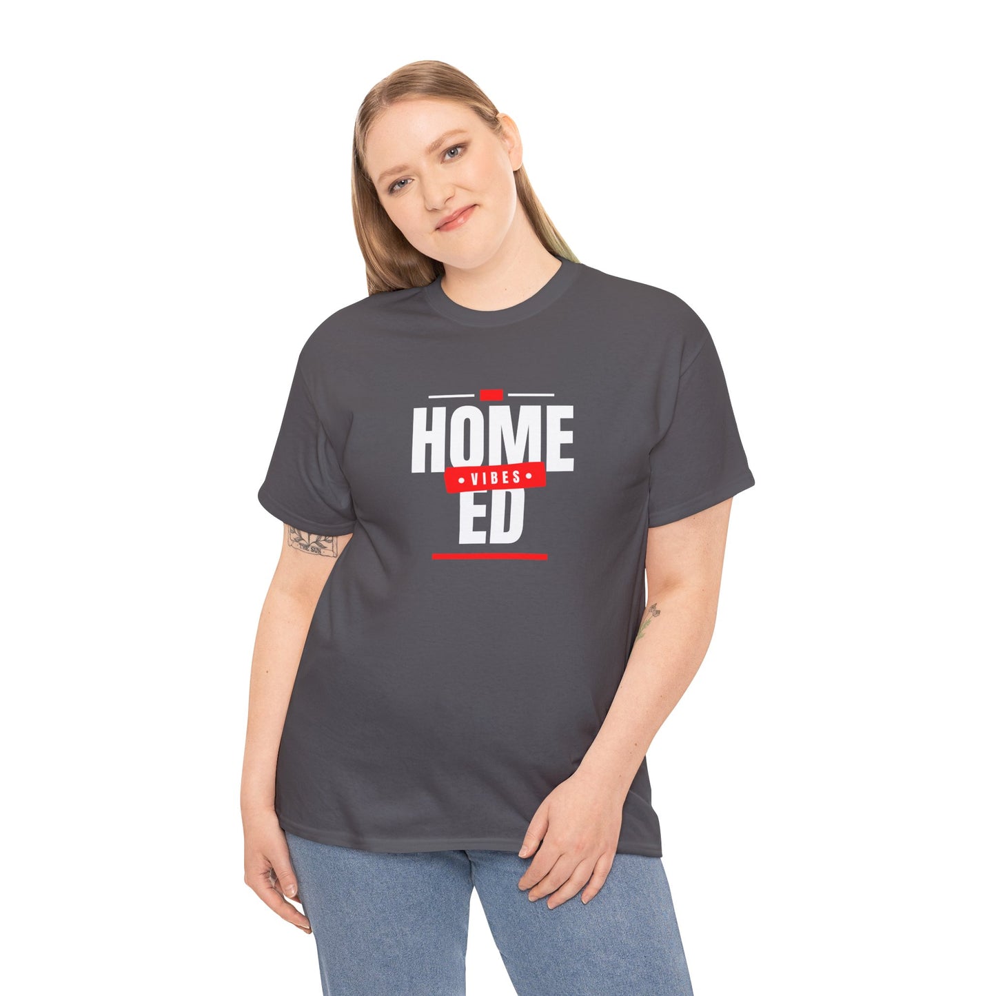 Unisex Heavy Cotton T-shirt - Home Ed Vibes - Tshirt For Home Educating Parents - Home Education Fashion