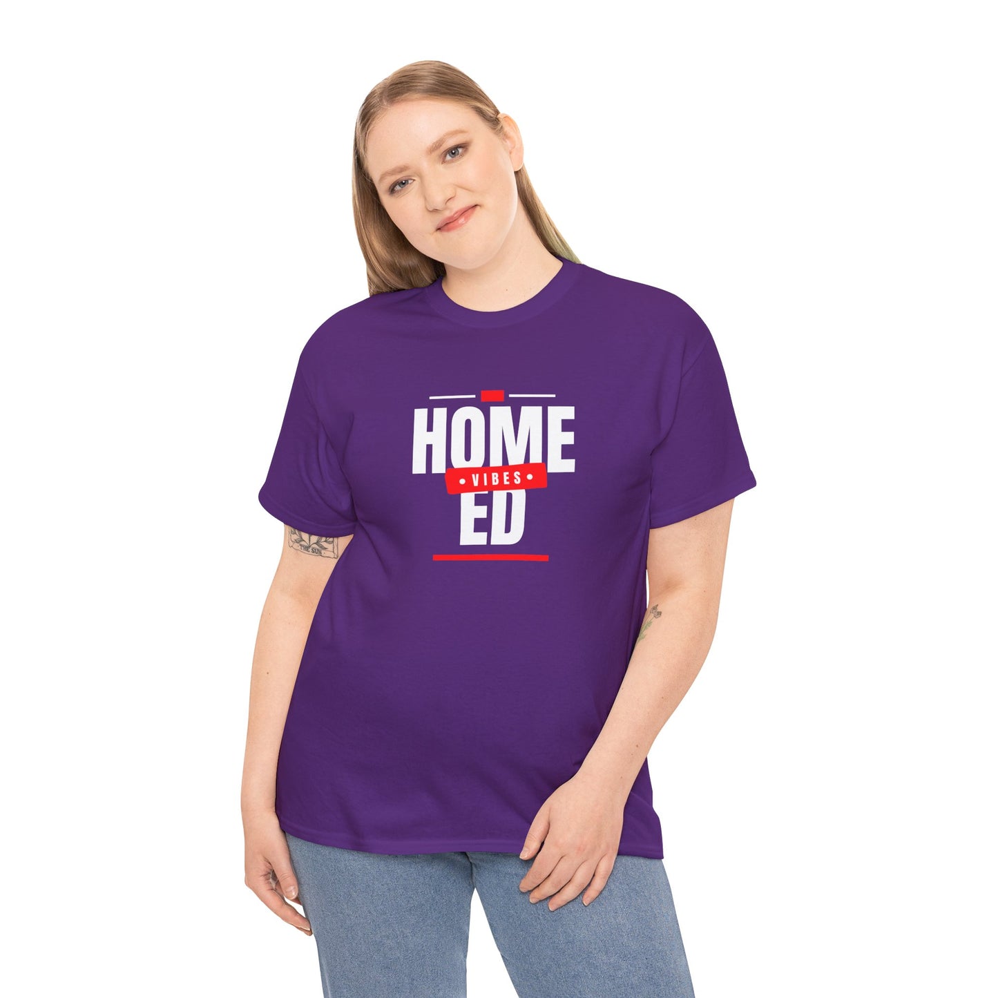 Unisex Heavy Cotton T-shirt - Home Ed Vibes - Tshirt For Home Educating Parents - Home Education Fashion