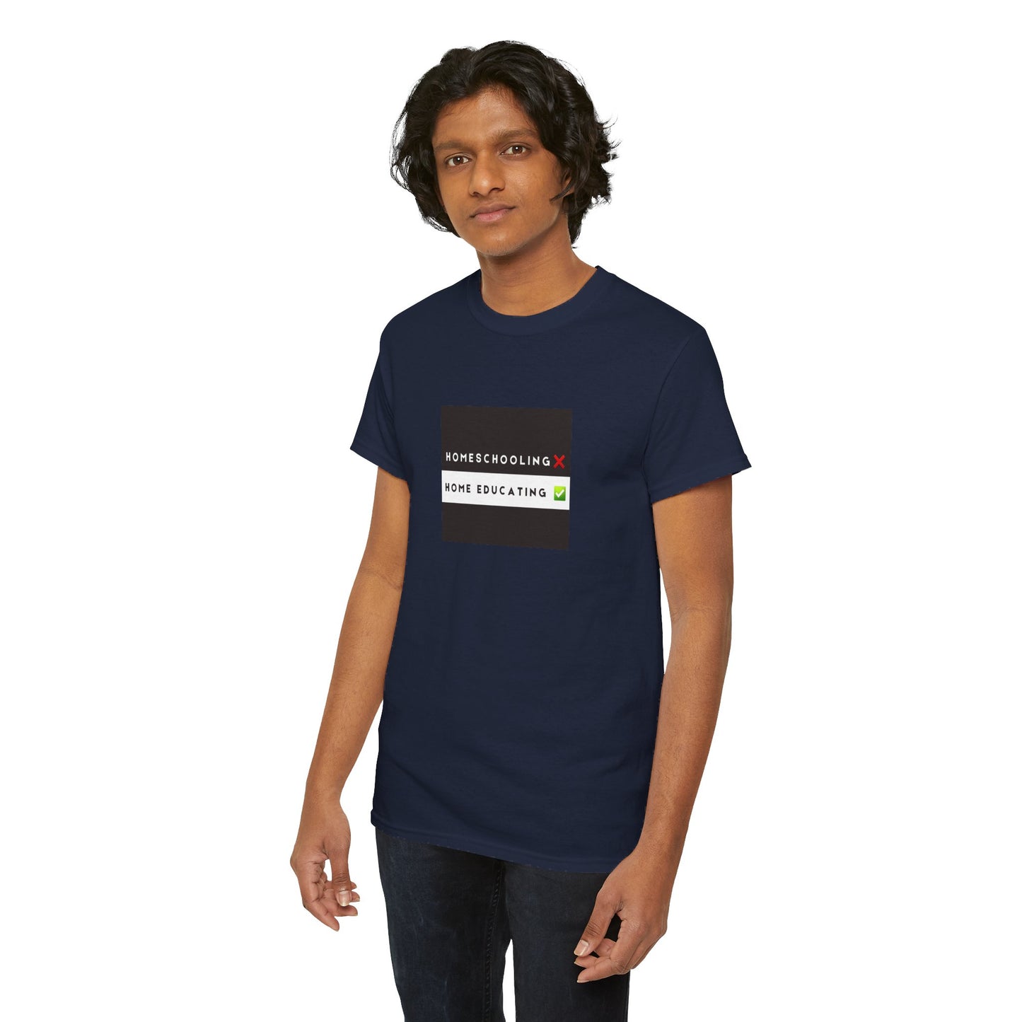 Unisex Heavy Cotton T-shirt - Homeschooling Home Educating - Tshirt For Home Educating Parents - Home Education