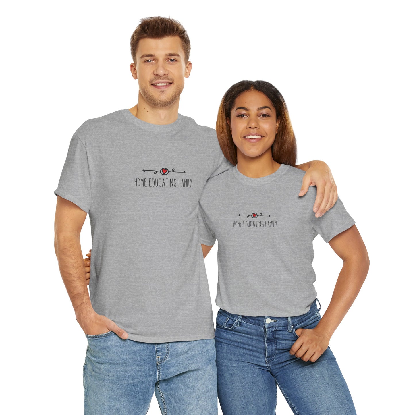 Unisex Heavy Cotton T-shirt - Home Educating Family - Thsirt For Home Educating Parents - Home Education