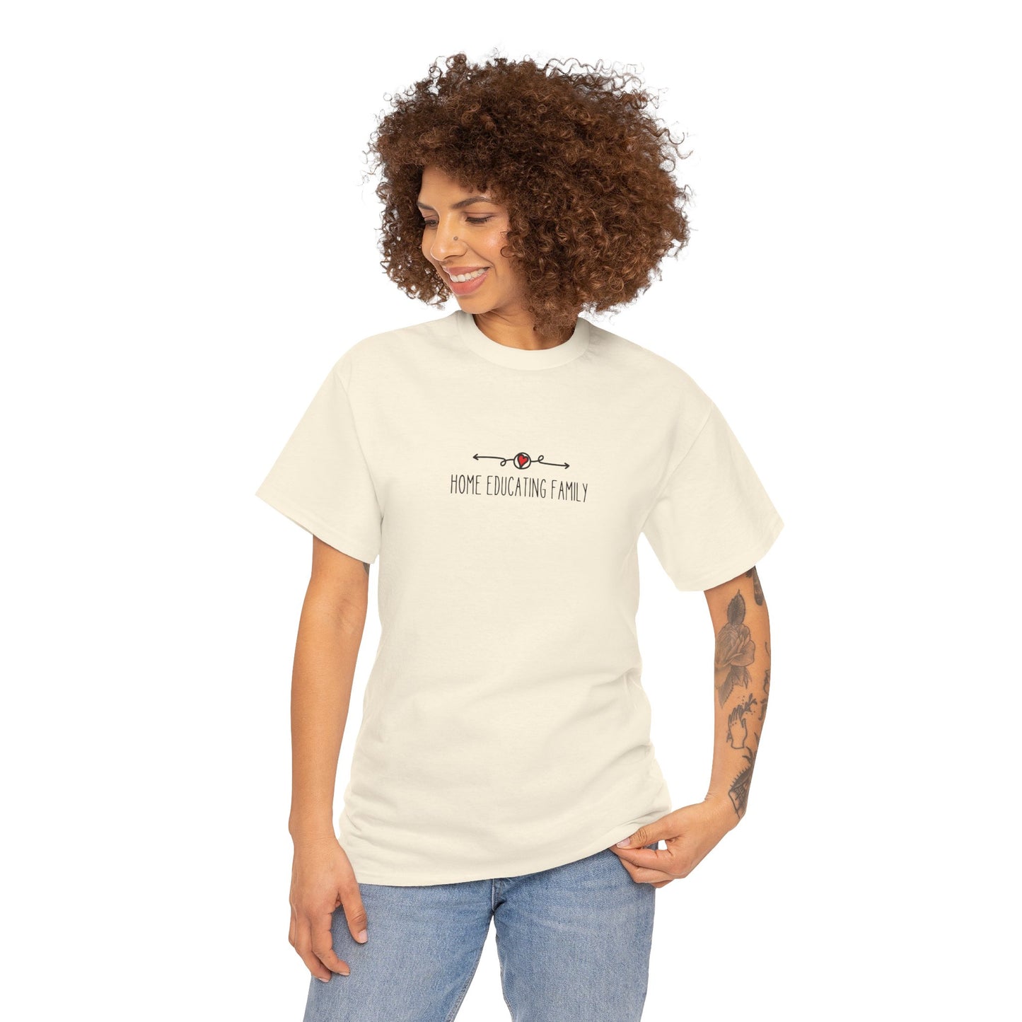 Unisex Heavy Cotton T-shirt - Home Educating Family - Thsirt For Home Educating Parents - Home Education