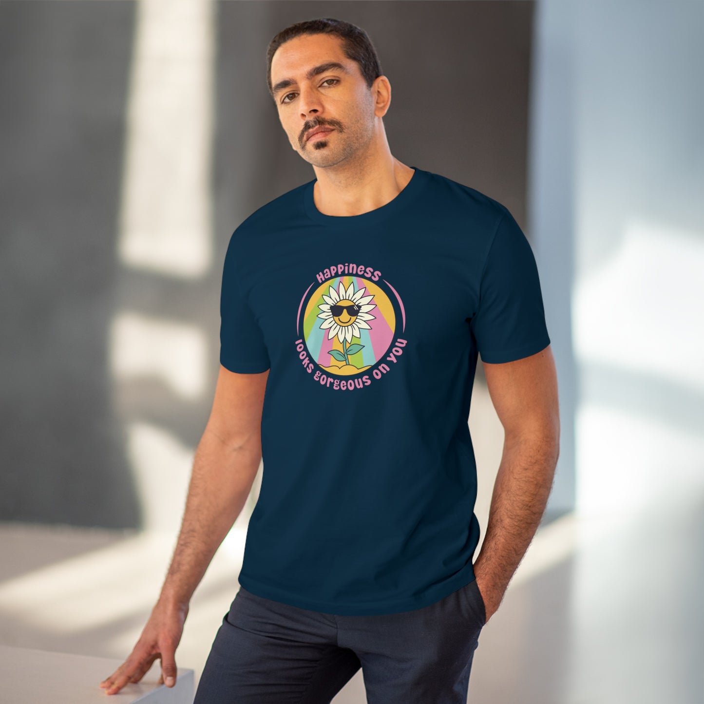 Unisex Organic T-shirt - Happiness looks gorgeous on you