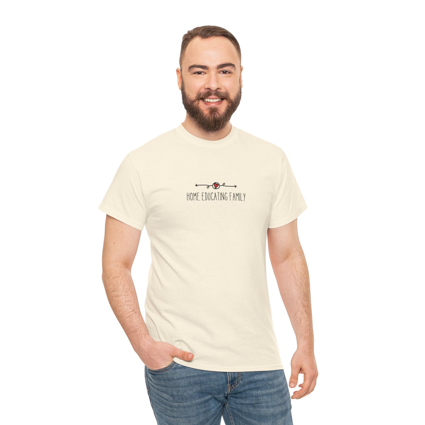 Unisex Heavy Cotton T-shirt - Home Educating Family - Thsirt For Home Educating Parents - Home Education