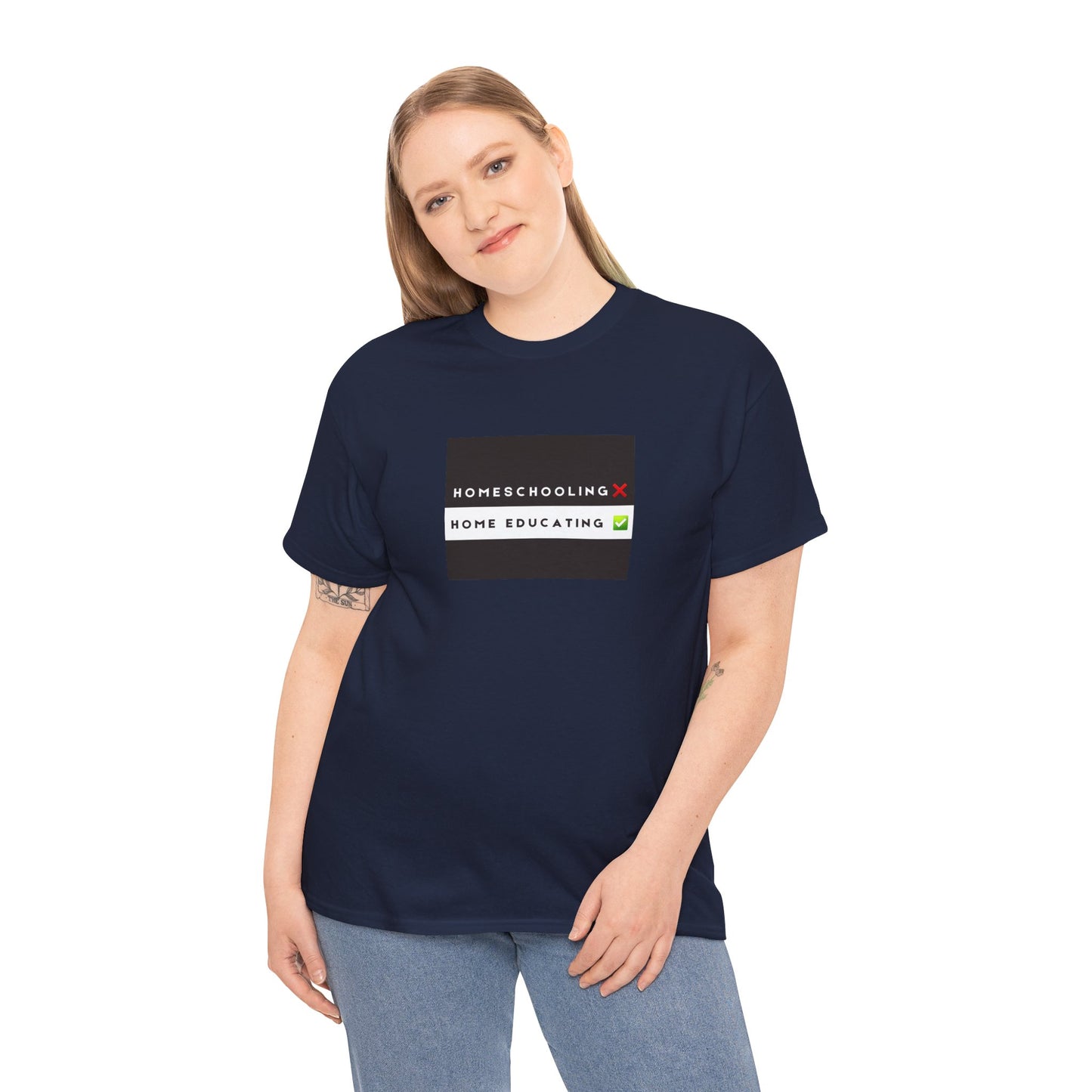 Unisex Heavy Cotton T-shirt - Homeschooling Home Educating - Tshirt For Home Educating Parents - Home Education