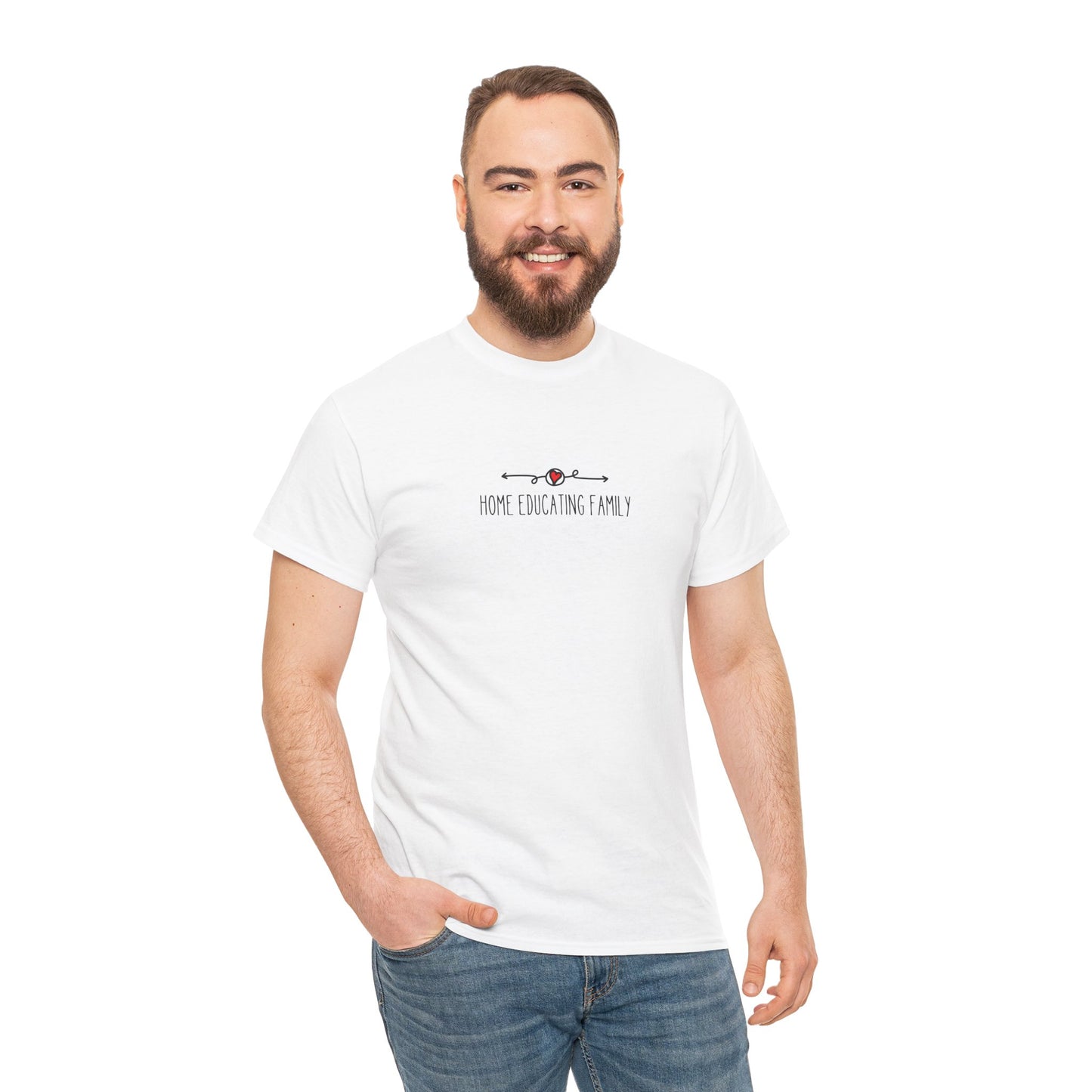 Unisex Heavy Cotton T-shirt - Home Educating Family - Thsirt For Home Educating Parents - Home Education