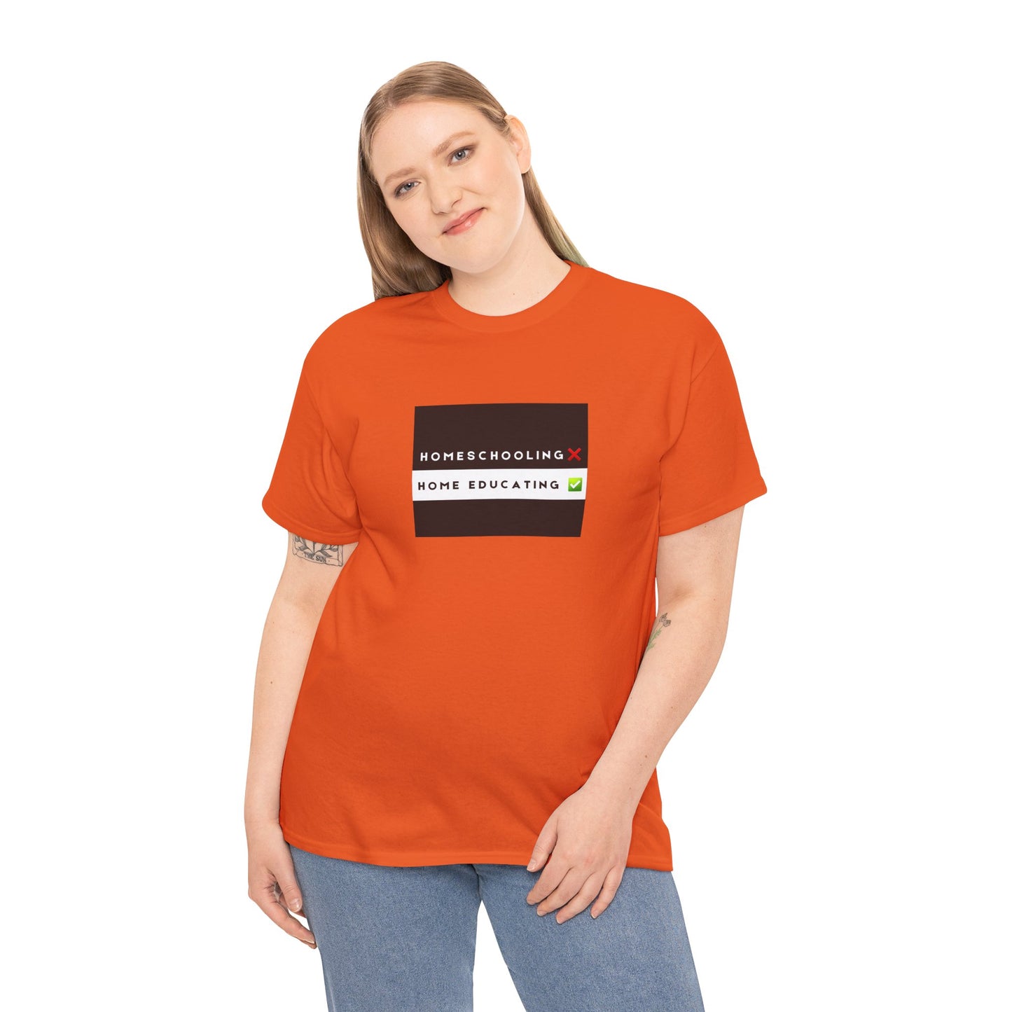 Unisex Heavy Cotton T-shirt - Homeschooling Home Educating - Tshirt For Home Educating Parents - Home Education