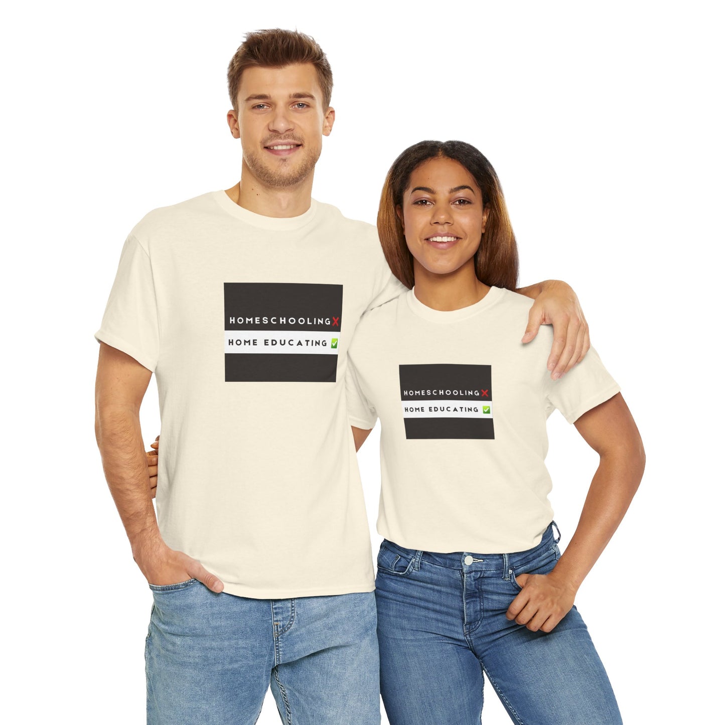 Unisex Heavy Cotton T-shirt - Homeschooling Home Educating - Tshirt For Home Educating Parents - Home Education