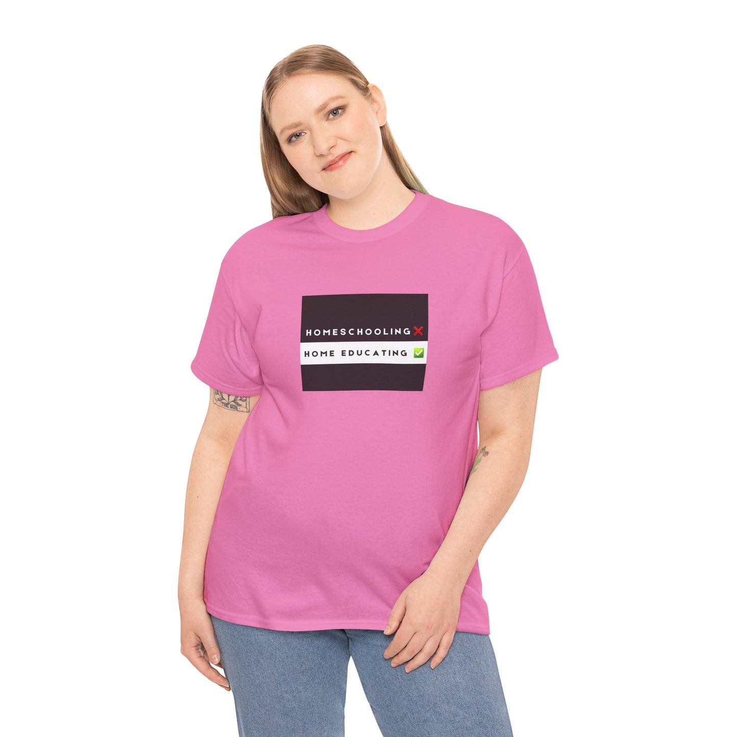 Unisex Heavy Cotton T-shirt - Homeschooling Home Educating - Tshirt For Home Educating Parents - Home Education