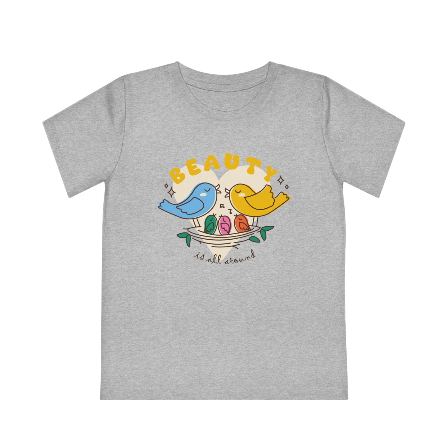 Kids' Boys' Girls' Eco Friendly T-Shirt - Beauty is all around - 3-14 year - Positivity, positive vibes