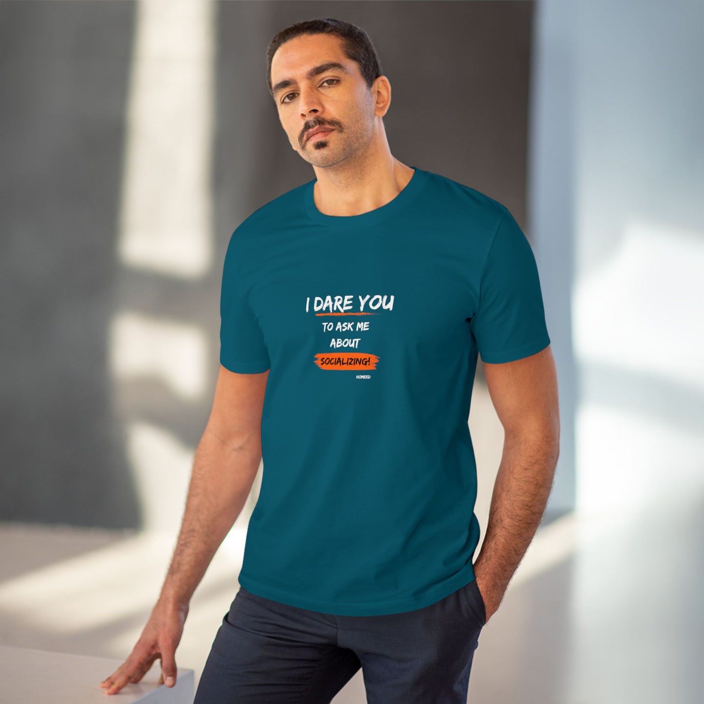 Unisex Organic T-shirt - I Dare You To Ask Me About Socializing - Tshirt For Home Educators - Home Educating Parents