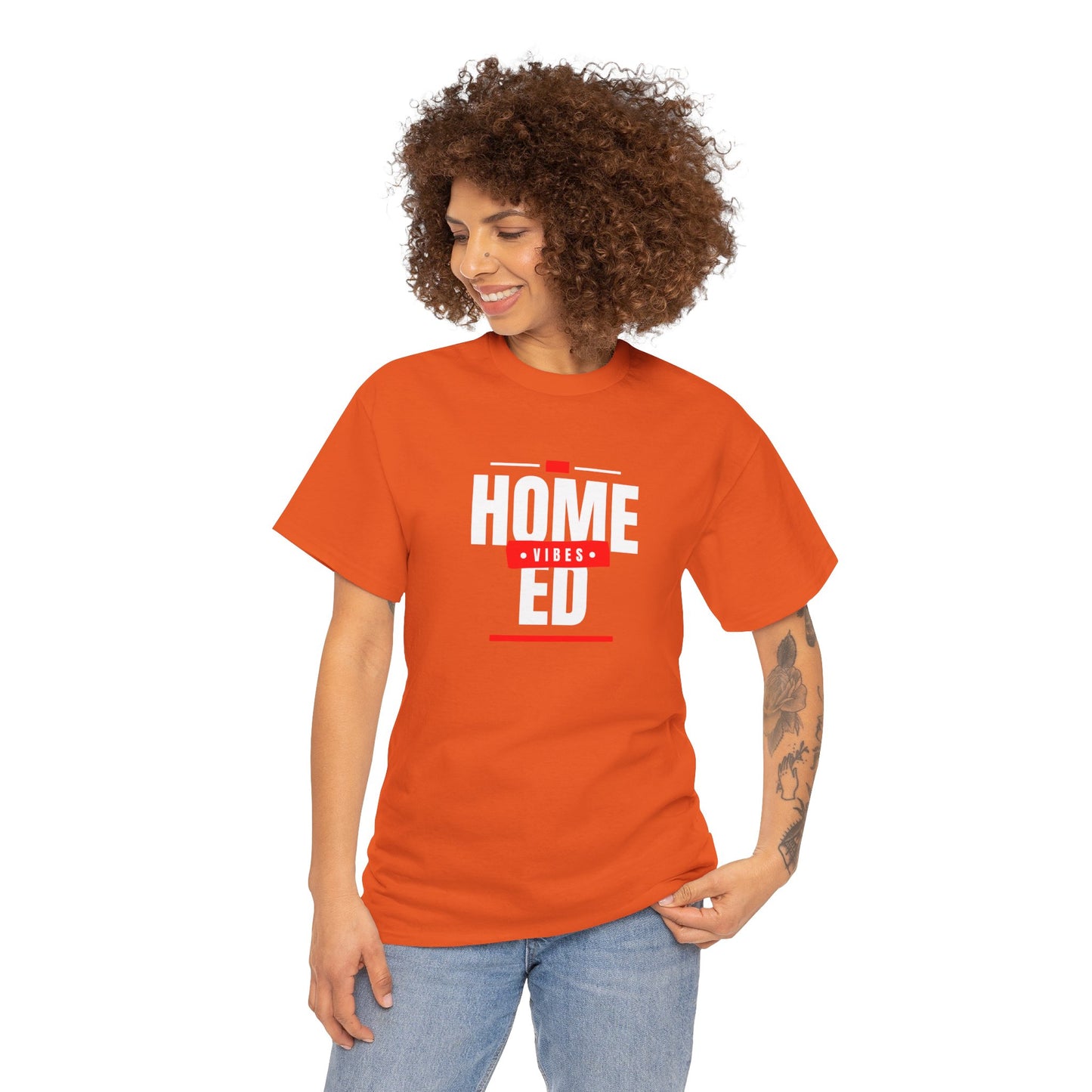 Unisex Heavy Cotton T-shirt - Home Ed Vibes - Tshirt For Home Educating Parents - Home Education Fashion