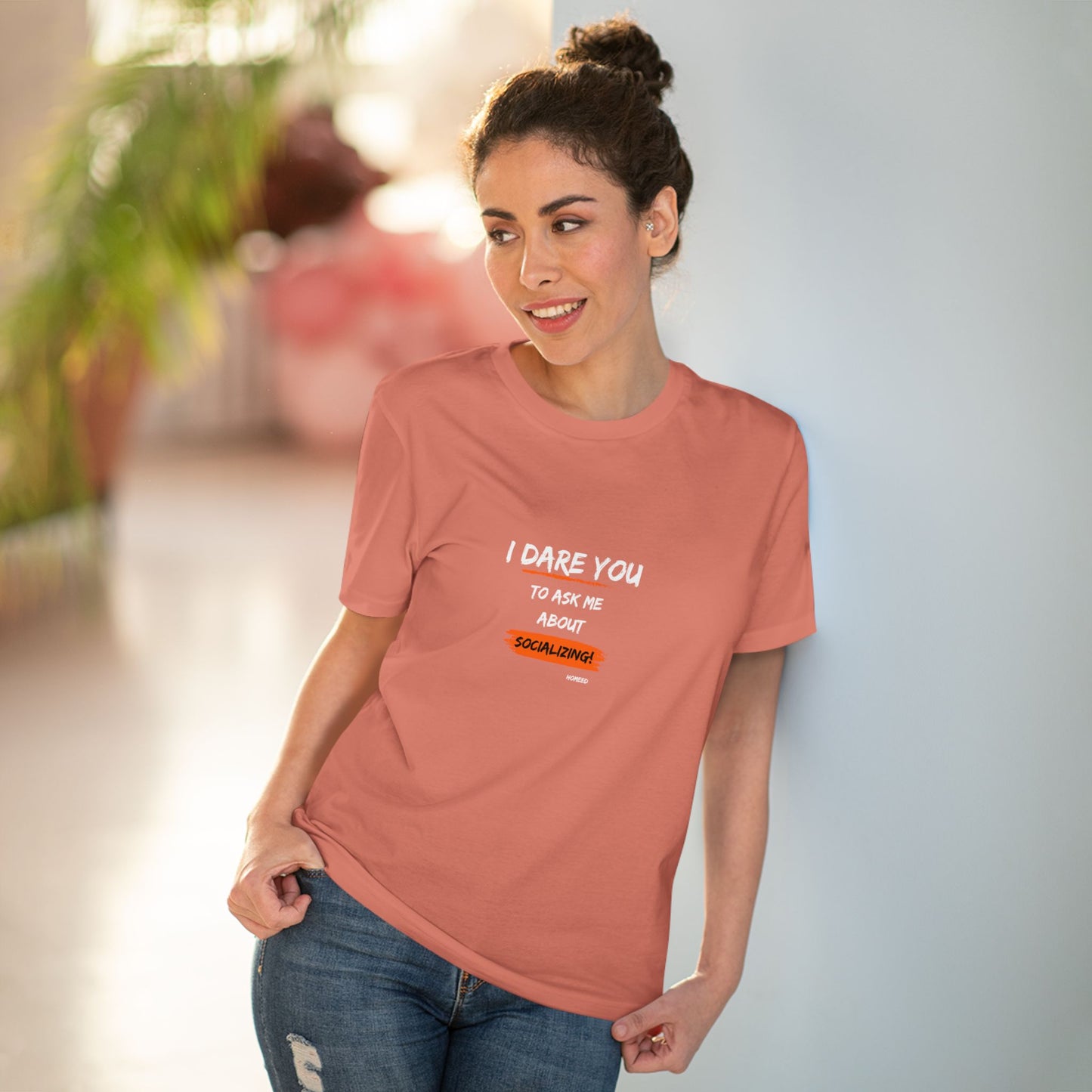 Unisex Organic T-shirt - I Dare You To Ask Me About Socializing - Tshirt For Home Educators - Home Educating Parents